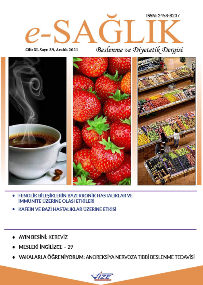 e-SAĞLIK Beslenme ve Diyetetik dergisi 39
